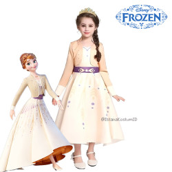 Dress Princess Anna Frozen Gold