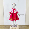 Baju Negara Korea Hanbok Pink Magenta Flower Girl