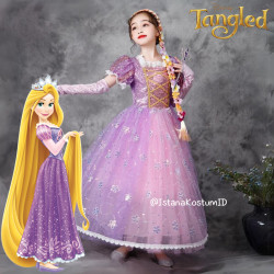 Dress Princess Rapunzel Disney Flower Girl
