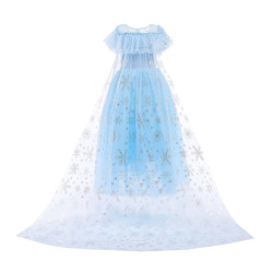 Dress Princess Elsa Frozen Glitter Long Wing