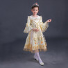 Baju Negara Old Europe Dress Princess Eropa Renaissance Beige Gold