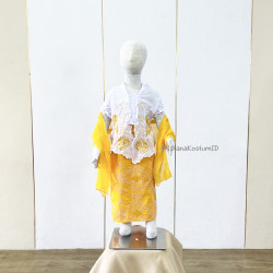 Kebaya Kembang White Yellow Jawa Girl