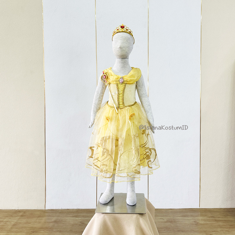 Dress Princess Belle Flower Short